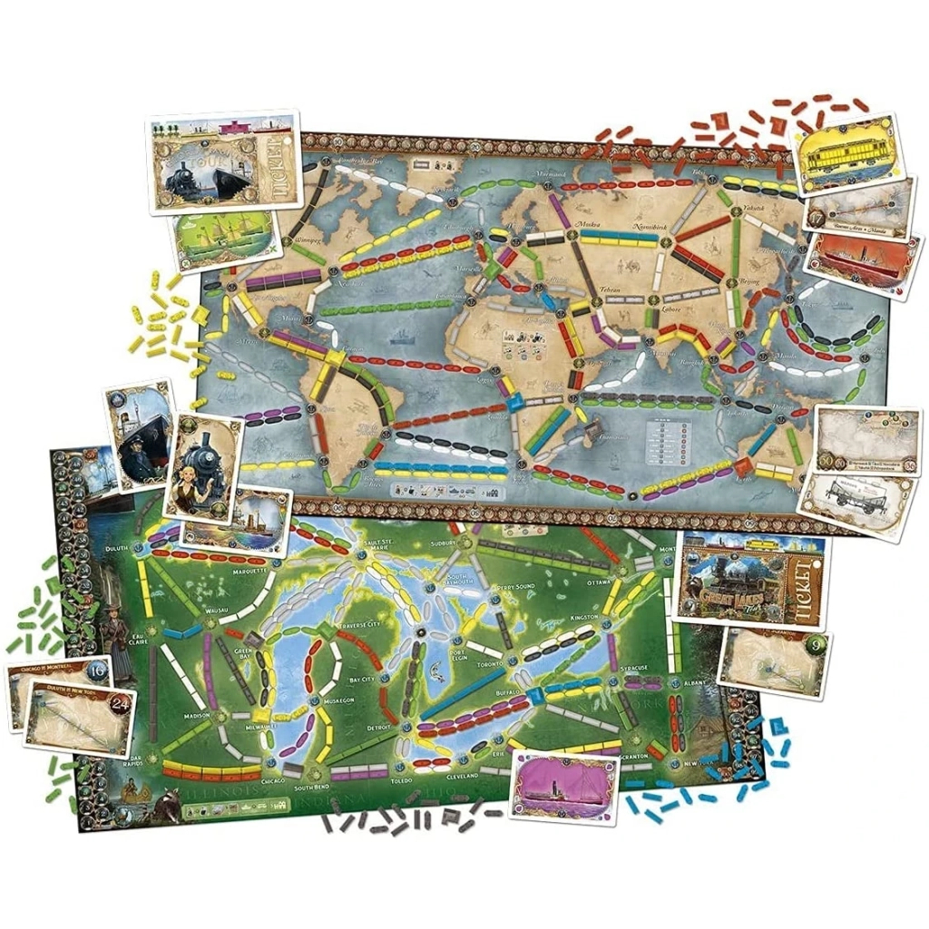 Настільна гра Lord of Boards Квиток на поїзд: Рейки та вітрила (Ticket to Ride: Rails & Sails) українська (LOB2333UA) - зображення 2