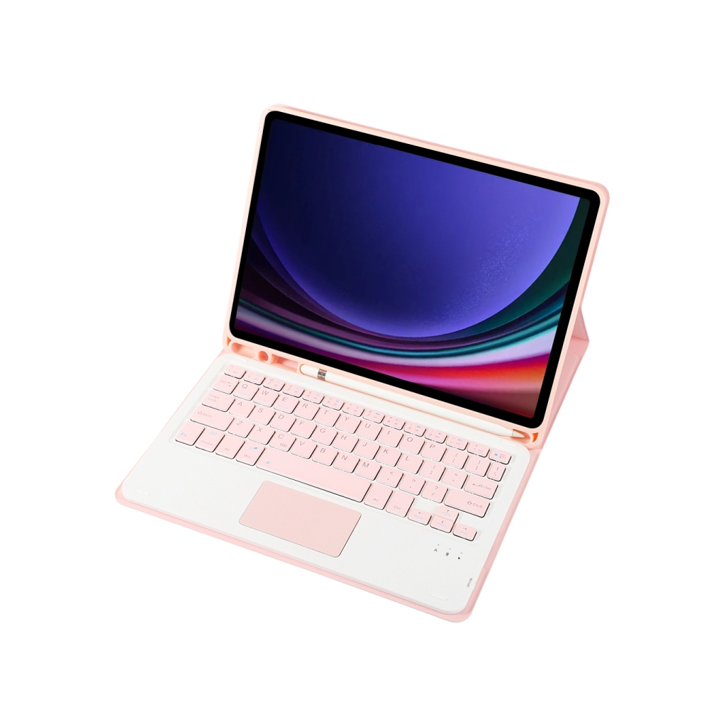 Чохол до планшета BeCover Keyboard+TouchPad Samsung Tab S9 (SM-X710/SM-X716)/S9 FE (SM-X510/SM-X516B) 11.0" Pink (712421) - зображення 4