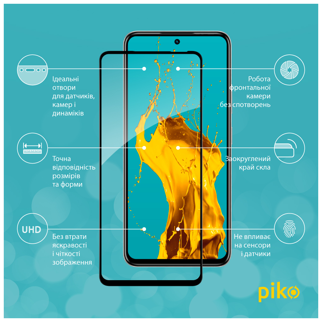 Скло захисне Piko Full Glue Infinix Hot 50 Pro Black (1283126598586) - зображення 2