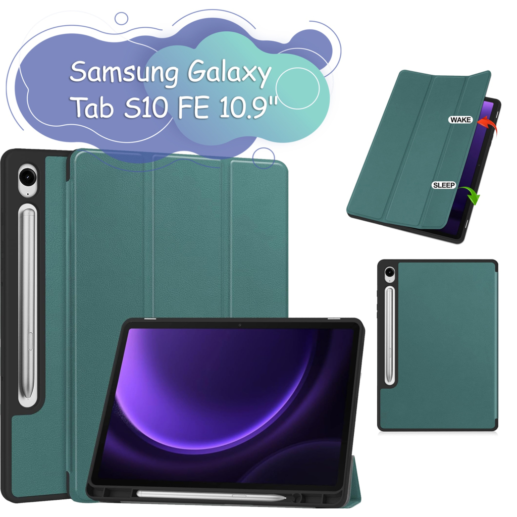 Чохол до планшета BeCover Flexible TPU Mate Samsung Galaxy Tab S10 FE (SM-X520/SM-X526) 10.9" Dark Green (713265) - изображение 1