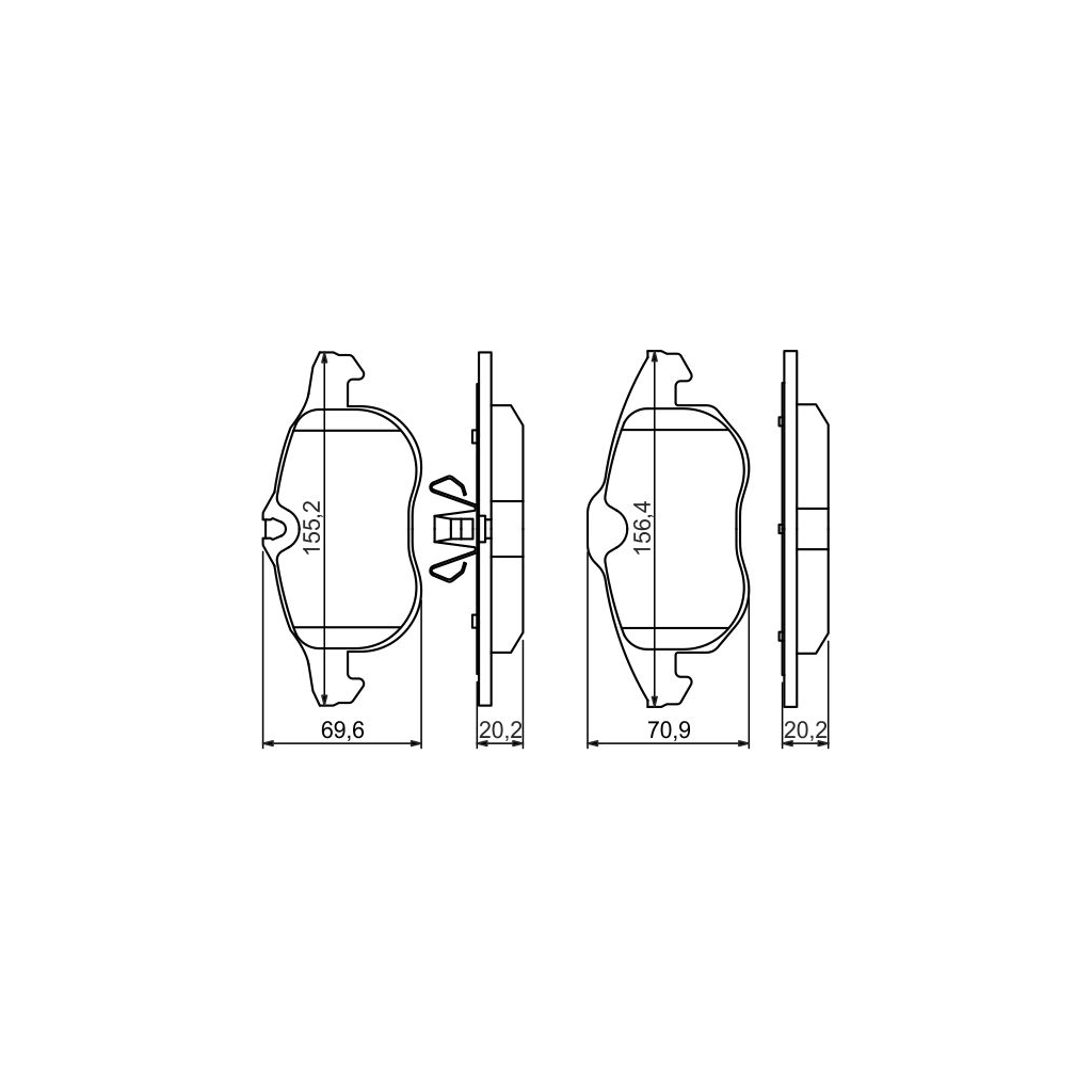 Гальмівні колодки Bosch 0 986 494 044 - зображення 6