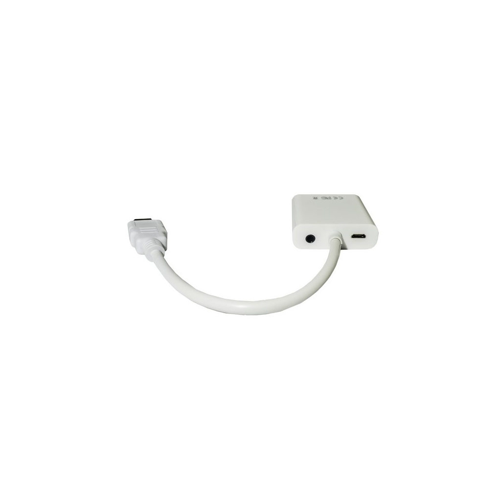 Перехідник HDMI M to VGA F (з кабелями аудіо і живлення від USB) ST-Lab (U-990 white) - изображение 2