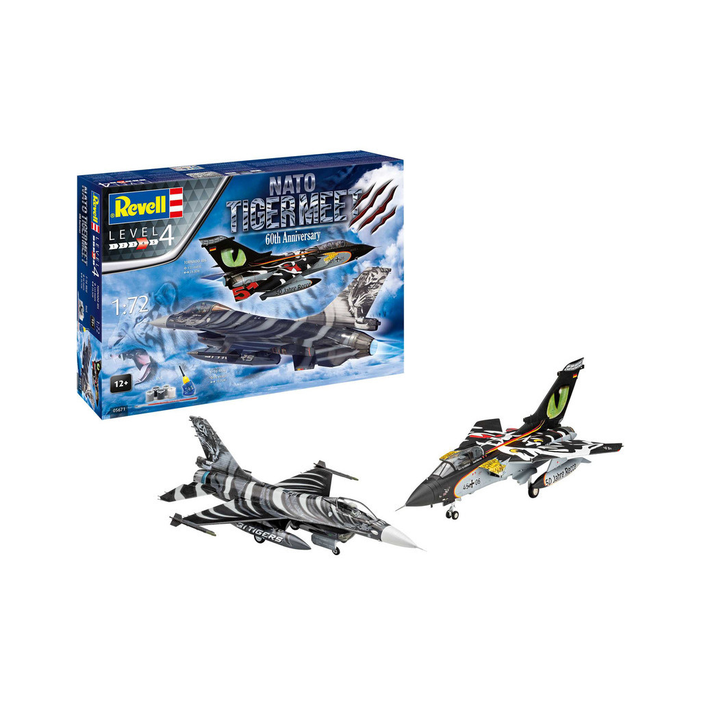 Збірна модель Revell набір літаків Tornado та F-16 NATO Tiger рівень 4, 1:72 (RVL-05671) - зображення 2