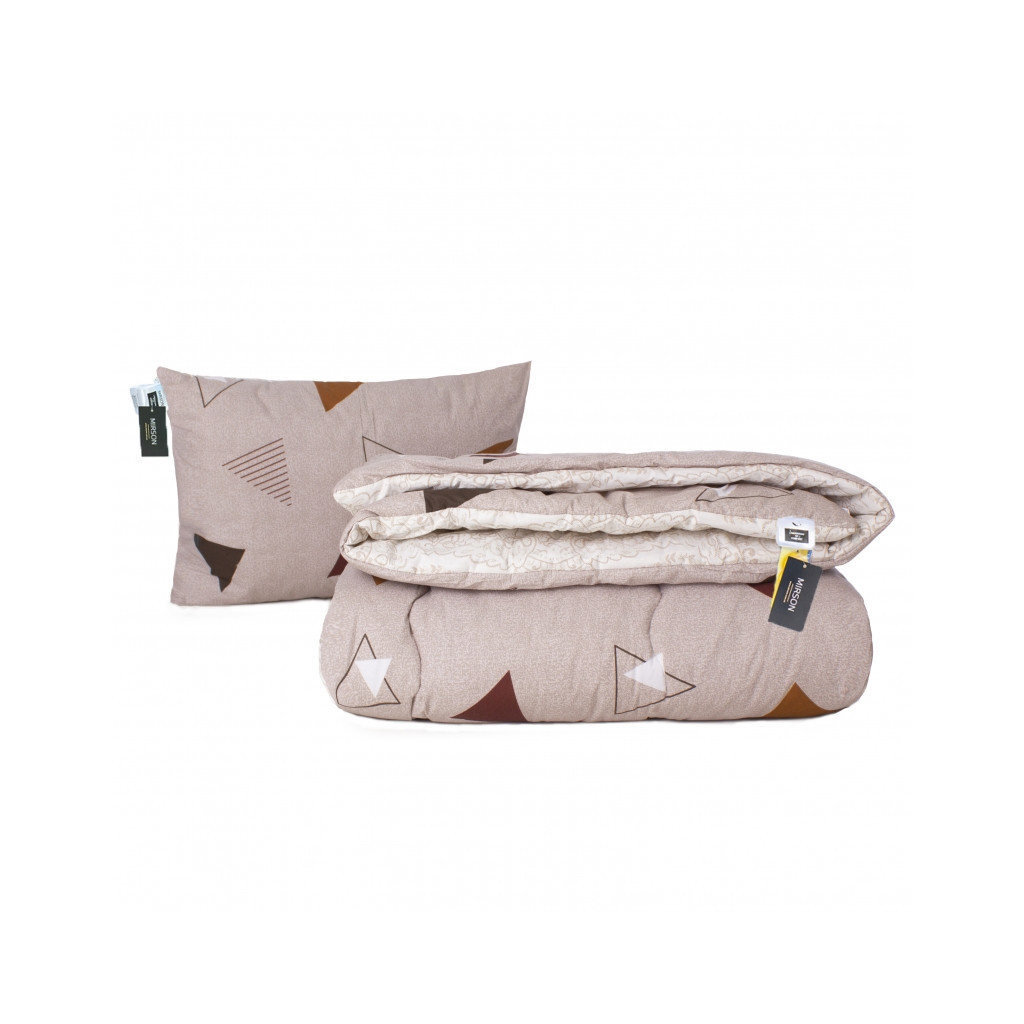 Ковдра MirSon Набір Tencel Зима №3070 Color Fun Line Geometry + подушка середня 200х220+50х70 (2200004848006) - зображення 1