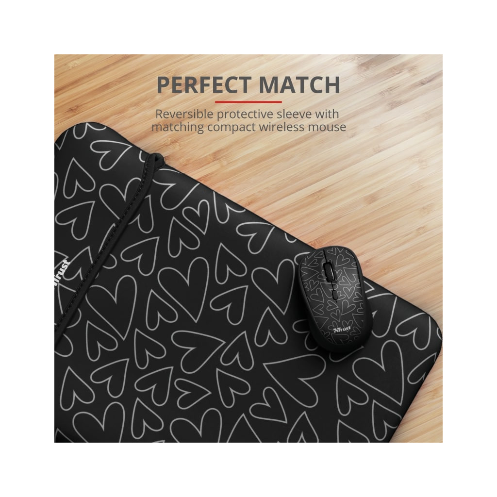 Чохол до ноутбука Trust 15.6" Yvo Mouse & Sleeve Black-hearts + mouse (23440) - изображение 16