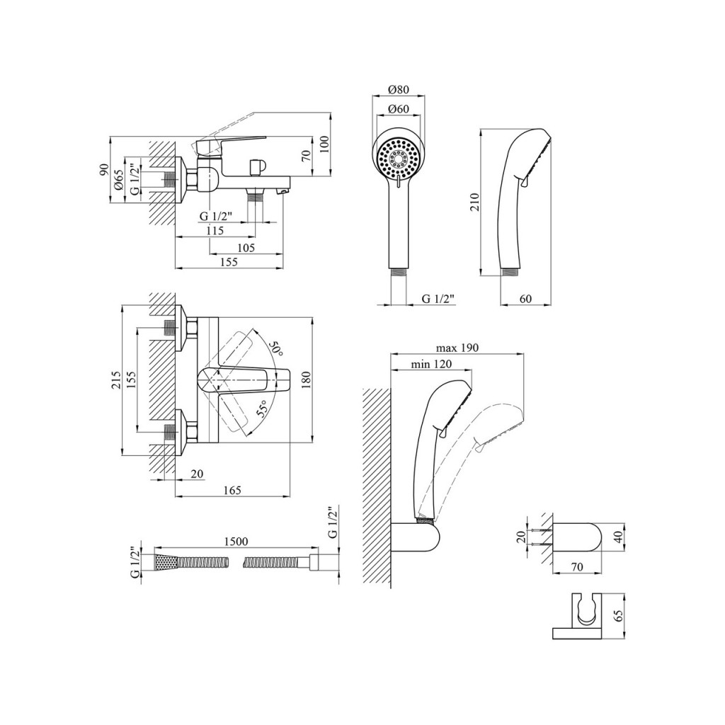 Змішувач Kroner Brocken-C060 (CV023595) - изображение 7