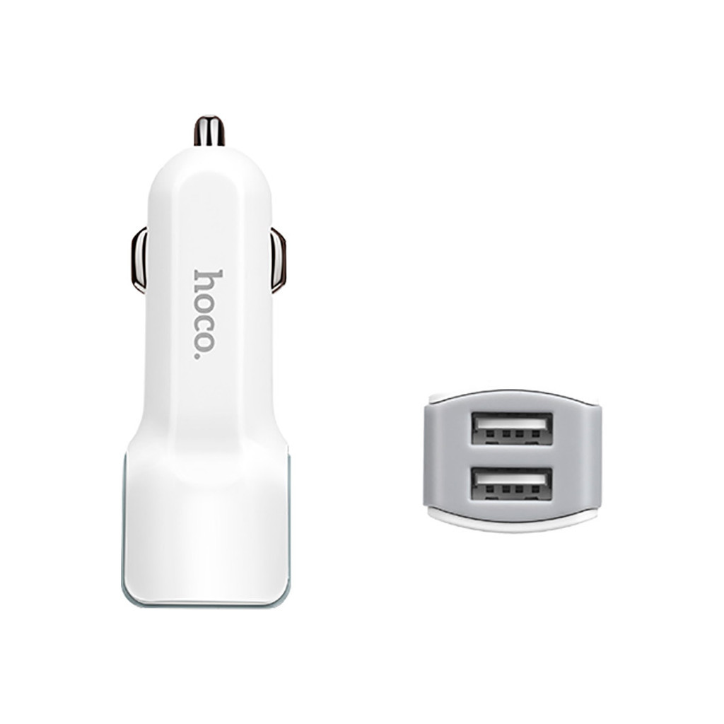 Зарядний пристрій HOCO Z23 2xUSB White (6957531078012) - зображення 3