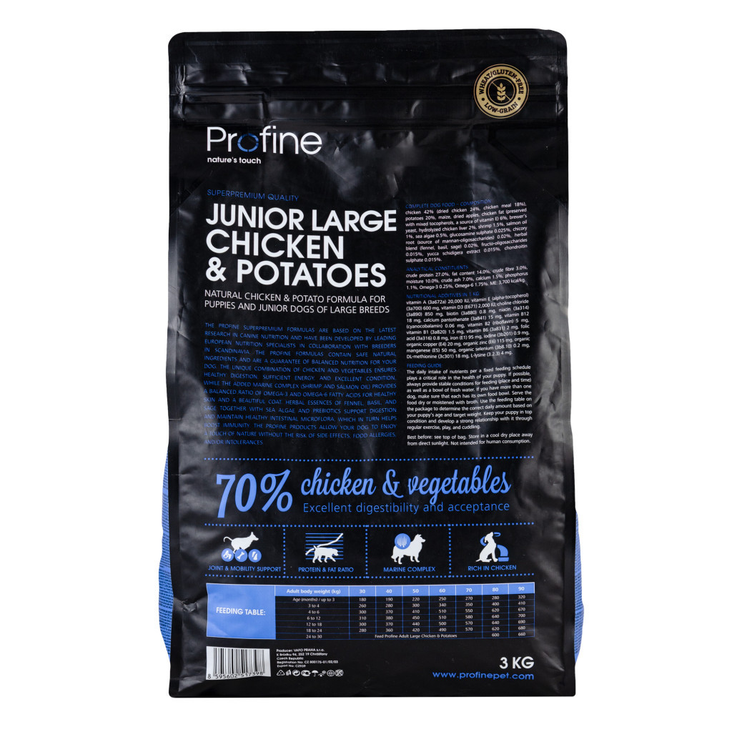 Сухий корм для собак Profine Junior Large Chicken з куркою та картоплею 3 кг (8595602517398) - зображення 3