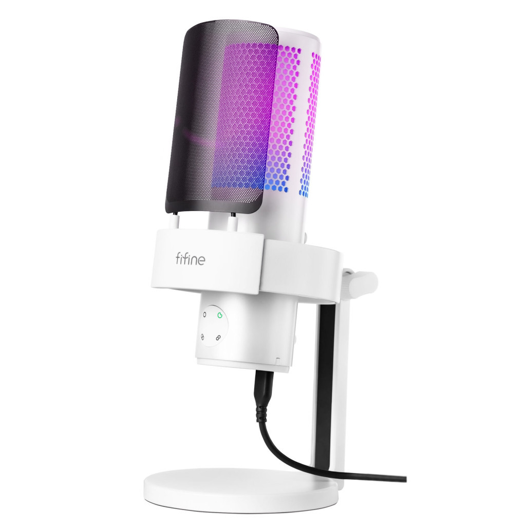 Мікрофон Fifine A9W USB White (A9W) - зображення 2