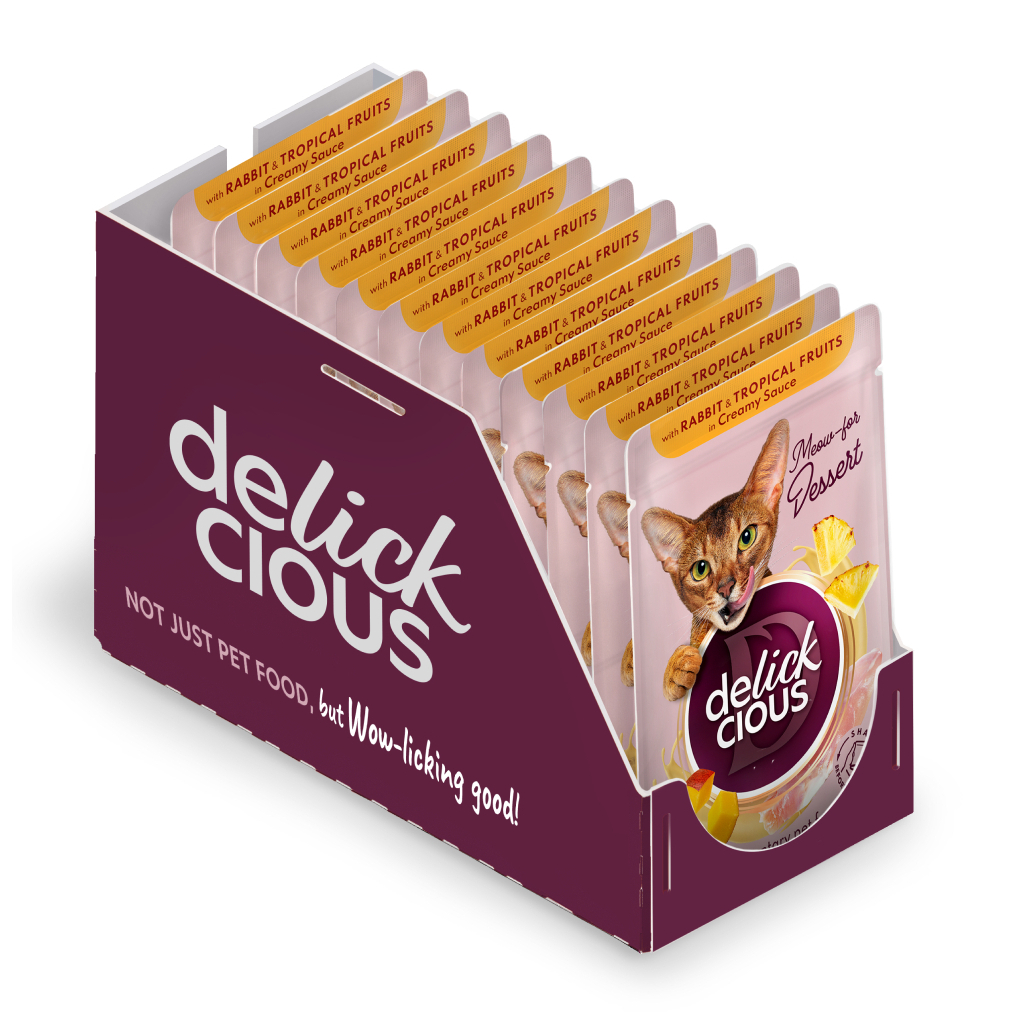 Вологий корм для кішок Delickcious Пластівці з качкою та лісовими ягодами у вершковому соусі 80 г (4820269141834) - зображення 2