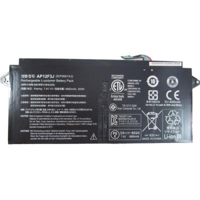 Акумулятор до ноутбука Acer Acer AP12F3J Aspire S7-391 4680mAh (35Wh) 4cell 7.4V Li-ion (A47044) - зображення 1