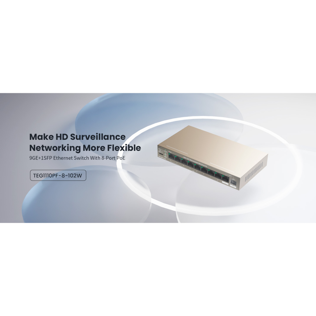 Комутатор мережевий Tenda TEG1110PF-8-102W - зображення 5