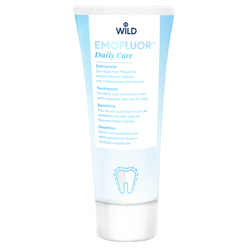 Зубна паста Dr. Wild Emofluor Daily Care зі стабілізованим фторидом олова 75 мл (7611841701686) - изображение 1