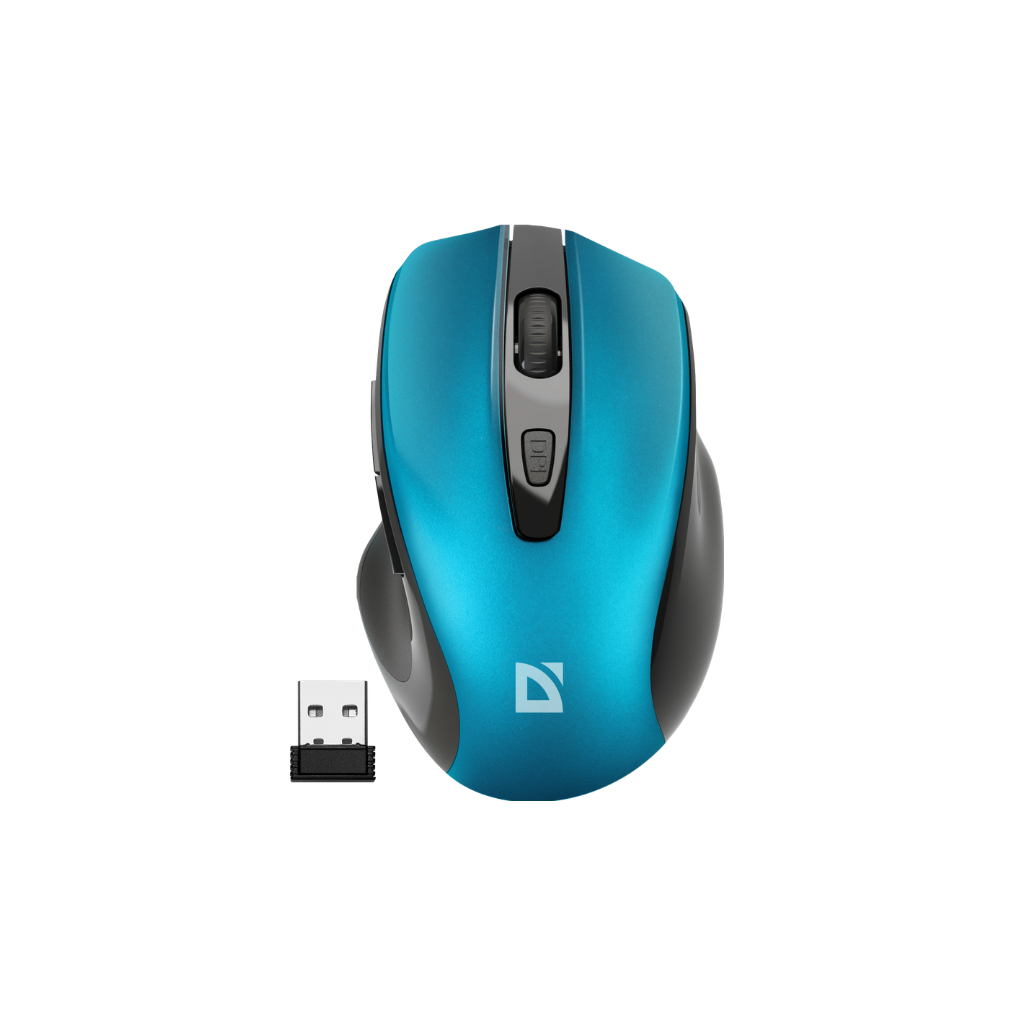 Мишка Defender Prime MB-053 Silent Wireless Turquoise (52054) - зображення 1