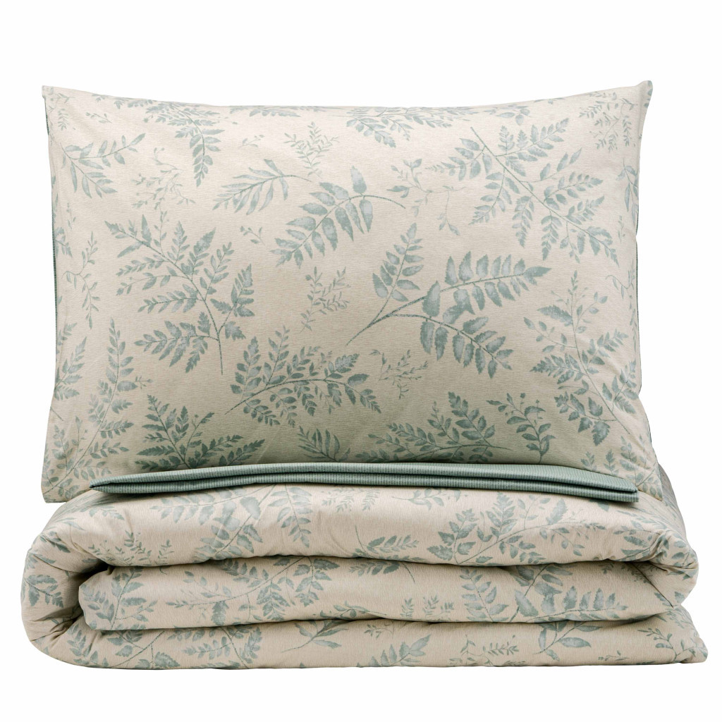 Постільна білизна Ardesto Gloria сатин папороть зелений полуторний 160х220 (ART1622FG) - зображення 3