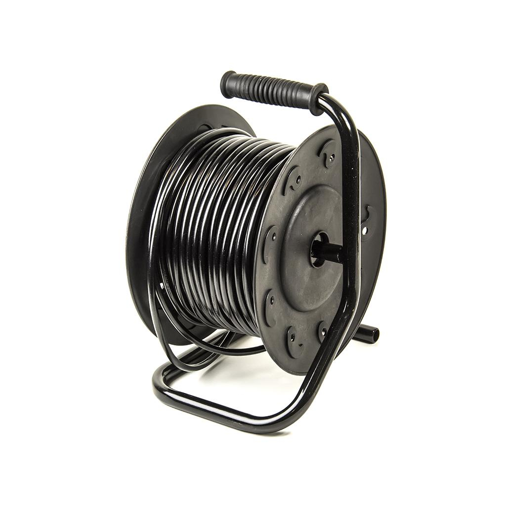 Мережевий подовжувач PowerPlant на катушке 40 м, 4 розетки, морозостойкий (JY-2002/40) (PPRA10M40S4L) - зображення 2