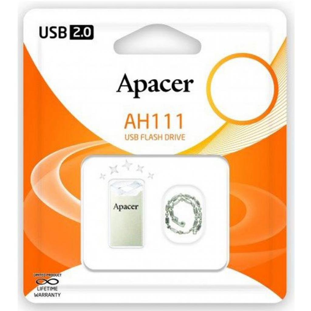 USB флеш накопичувач Apacer 64GB AH111 Crystal USB 2.0 (AP64GAH111CR-1) - зображення 4