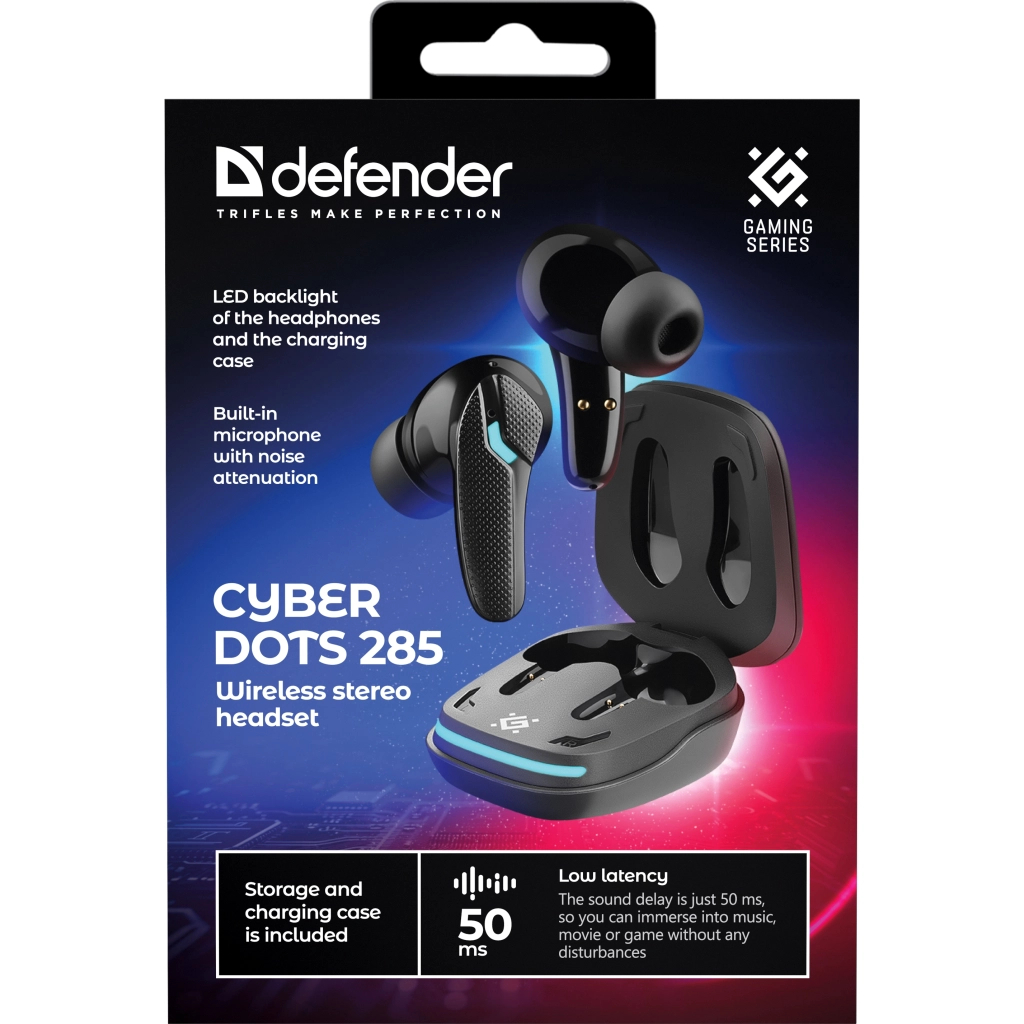 Навушники Defender CyberDots 285 Bluetooth Black (63285) - зображення 8