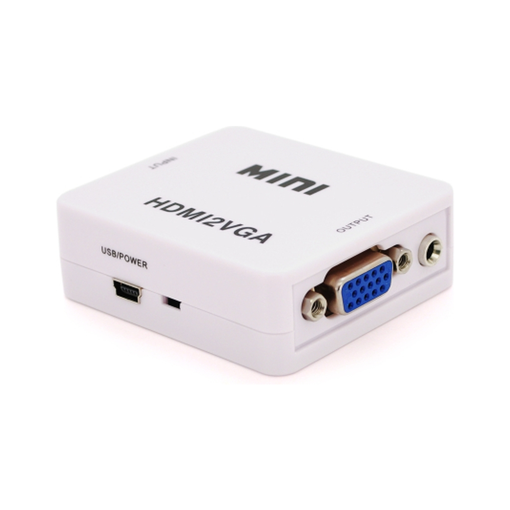Перехідник HDMI F to VGA F 720P/1080P white Voltronic (YT-CM-HDMI/VGA) - зображення 1