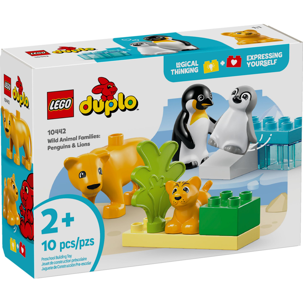Конструктор LEGO DUPLO Town Сімейства диких тварин: Пінгвіни та Леви (10442) - зображення 1