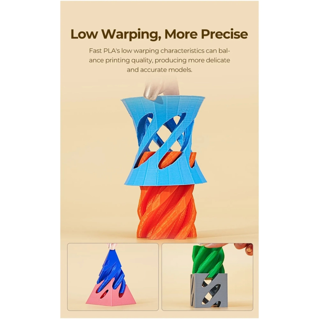 Пластик для 3D-принтера Creality PLA Fast, Ender, 1.75мм black1kg+white 1kg (3301010395) - зображення 4