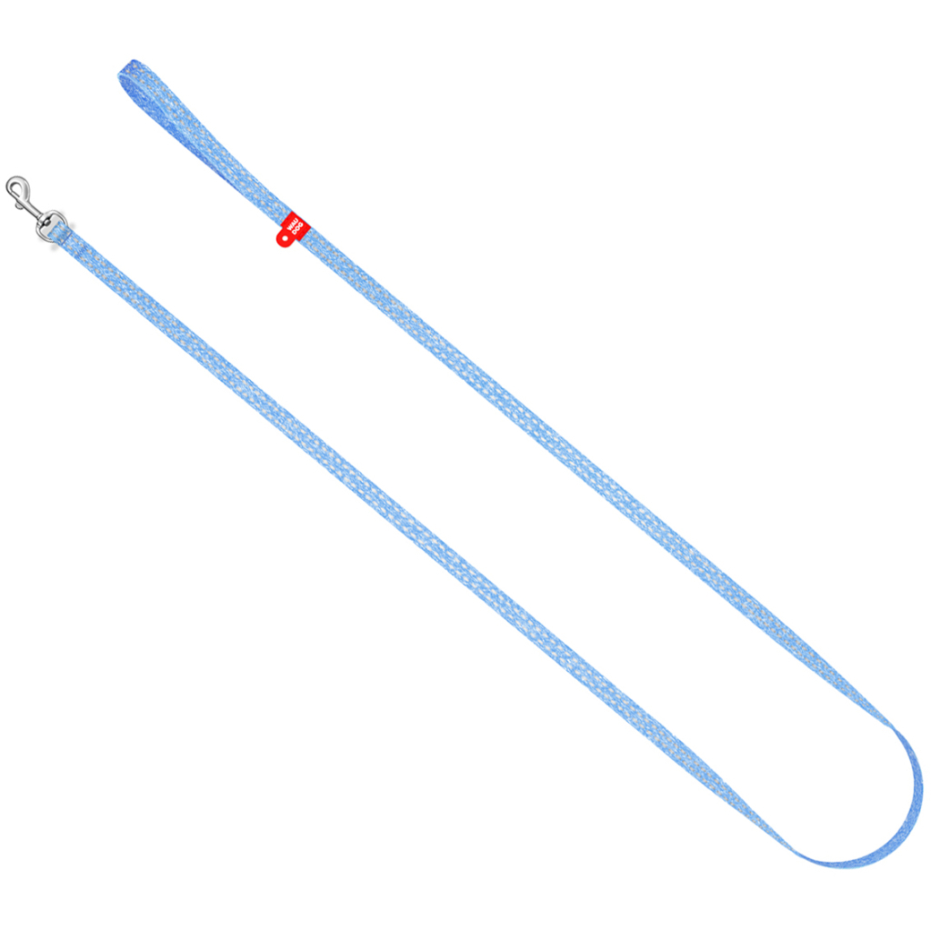 Повідець для котів WAUDOG Re-cotton світловідбивний XS 200х1 см блакитний (16442) - зображення 2