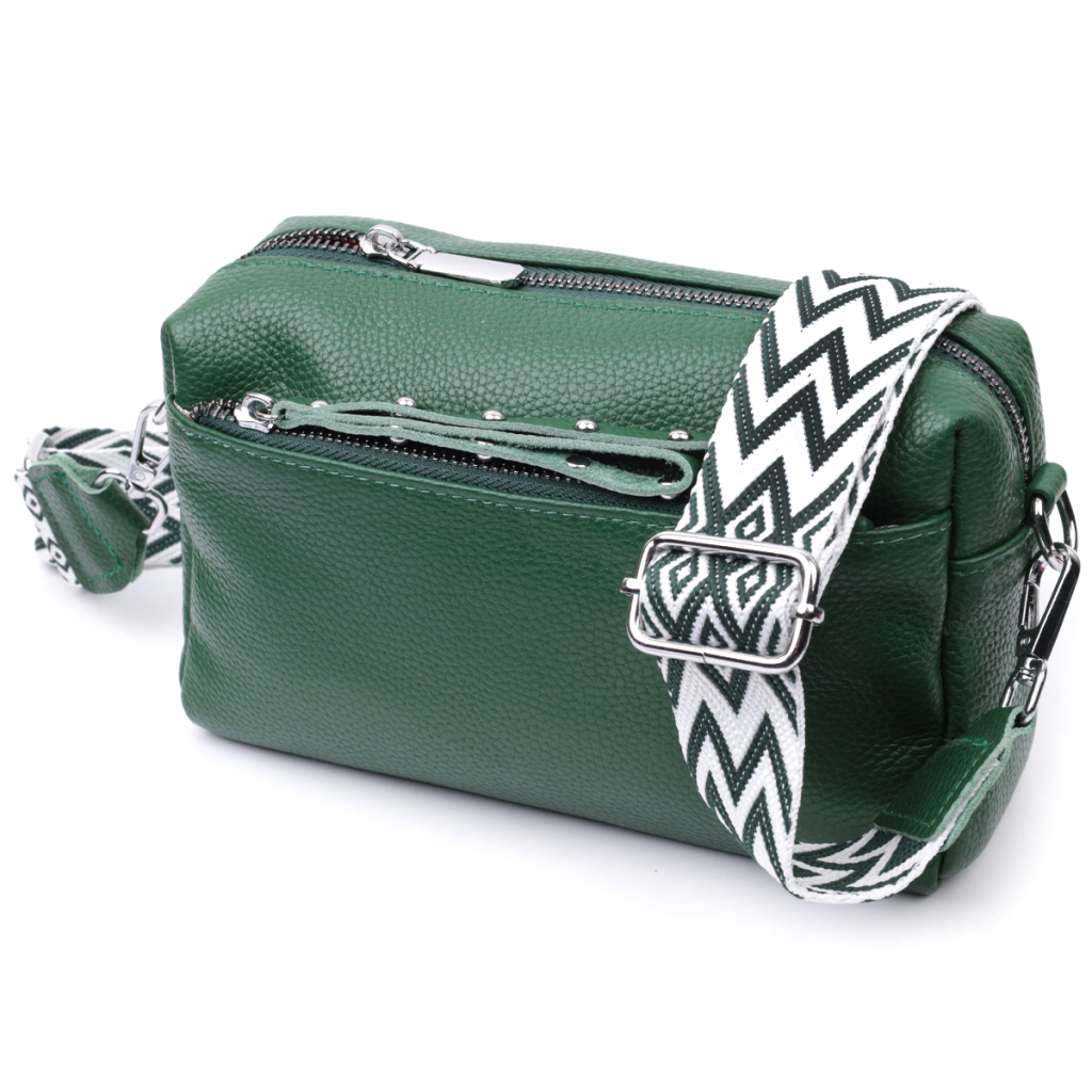 Сумка Vintage Шкіряна жіноча Зелена (22651) - зображення 1