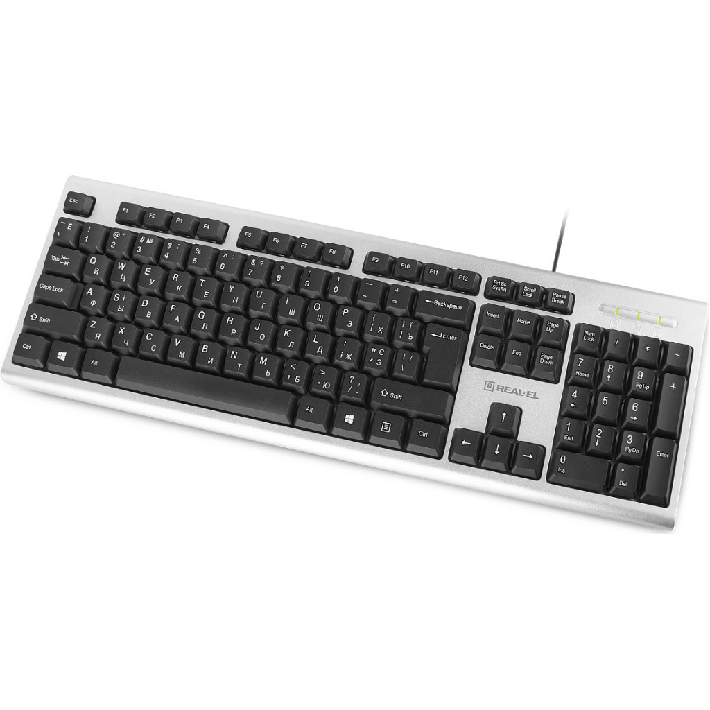 Клавіатура REAL-EL 507 Standard USB Silver - зображення 3