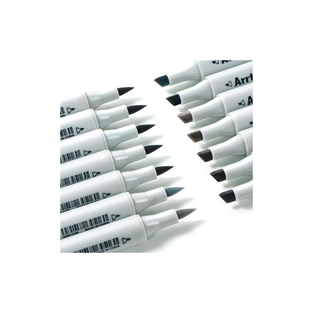 Художній маркер Arrtx Спиртові Oros ASM-03GY 32 кольори, сірі відтінки (LC302543) - зображення 3