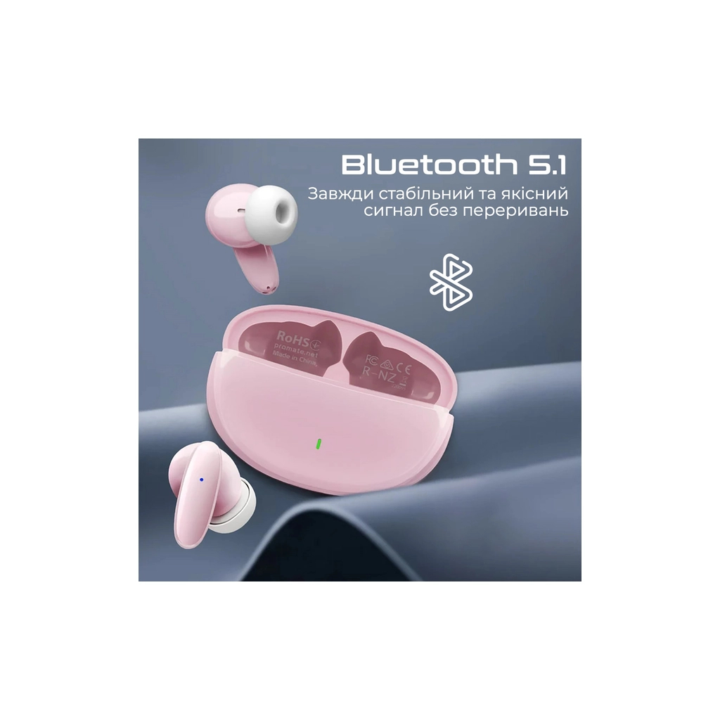 Навушники Promate Lush Pink (lush.pink) - зображення 3