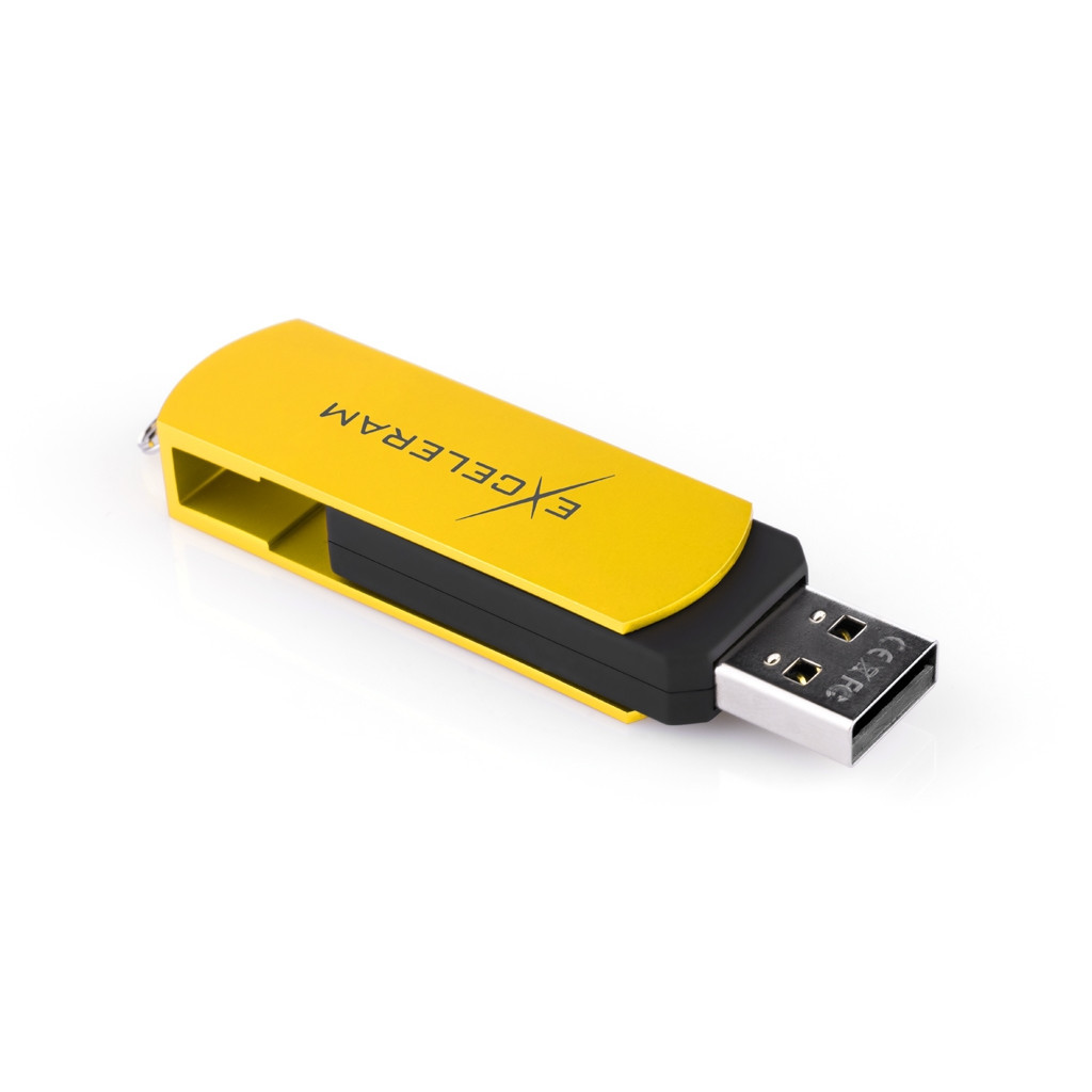 USB флеш накопичувач eXceleram 64GB P2 Series Yellow2/Black USB 2.0 (EXP2U2Y2B64) - зображення 5