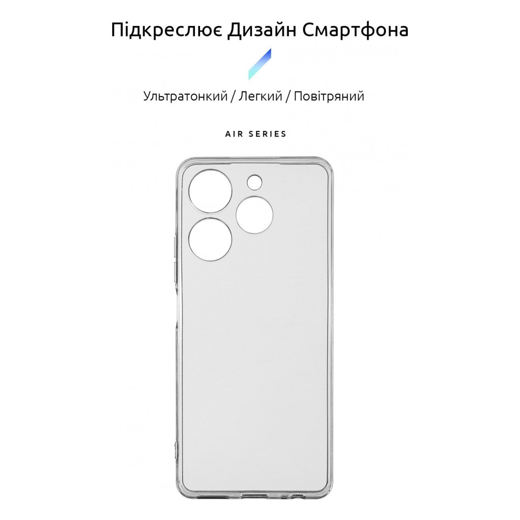Чохол до мобільного телефона Armorstandart Air Series Tecno Spark 10 Pro (KI7) Camera cover Transparent (ARM67816) - зображення 3