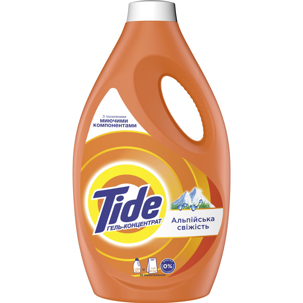 Гель для прання Tide Альпійська свіжість 1.705 л (8001841677958) - зображення 1