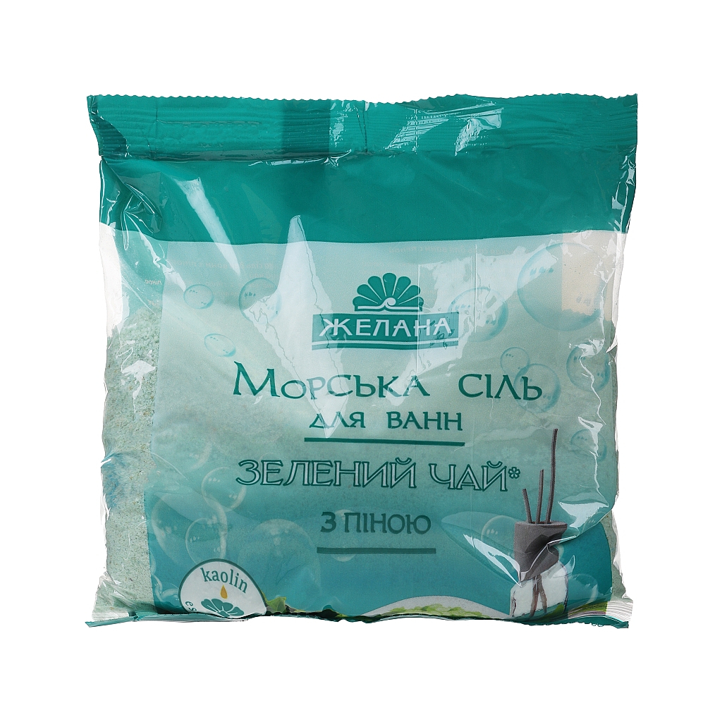 Сіль для ванн Желана з піною Зелений чай 500 г (4820091140258) - зображення 1