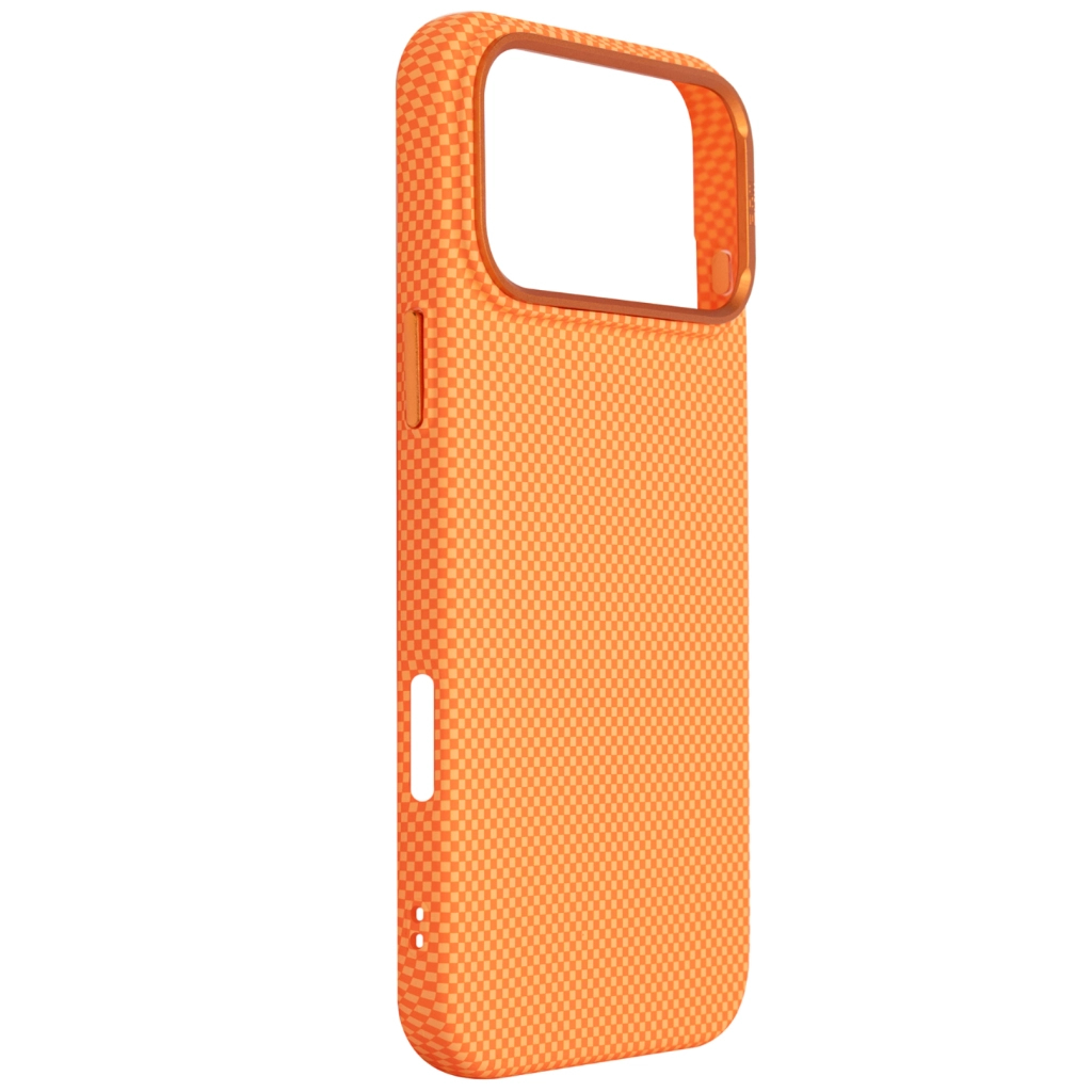 Чохол до мобільного телефона Armorstandart LikeCarbon2 MagCase Apple iPhone 17 Pro Max Kevlar Orange (ARM88555) - зображення 3