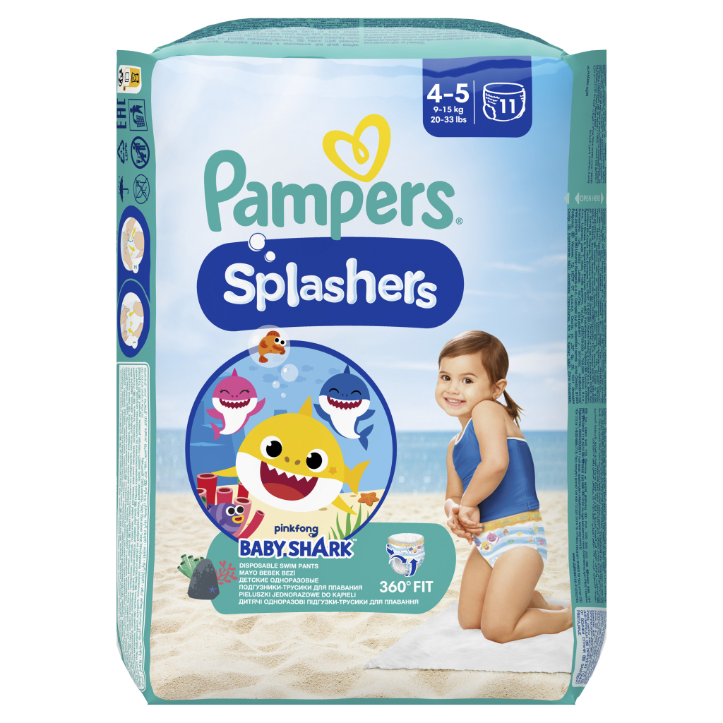 Підгузки Pampers для плавання Splashers Розмір 4-5 (9-15 кг) 11 шт (8001090698384) - зображення 2