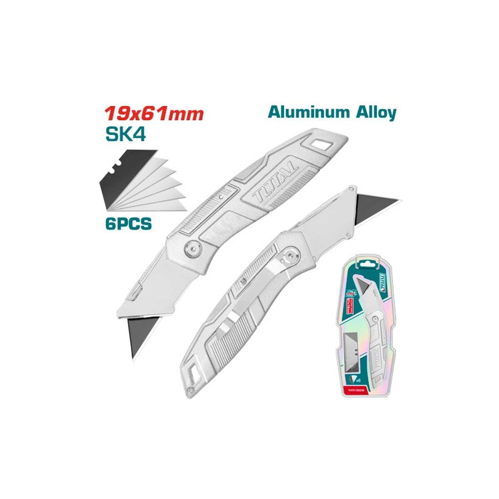 Ніж монтажний Total THT5136236 складений, висувне лезо 61x19мм. (THT5136236) - зображення 2