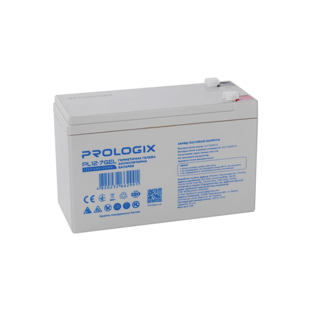 Батарея до ДБЖ Prologix 12V-7Ah GEL (PL12-7GEL) - зображення 2
