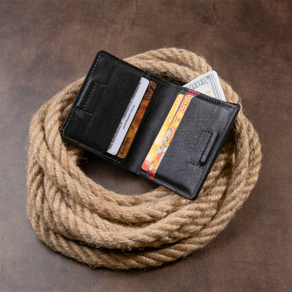 Портмоне Grande Pelle У гладкій шкірі Чорне (11327) - зображення 10