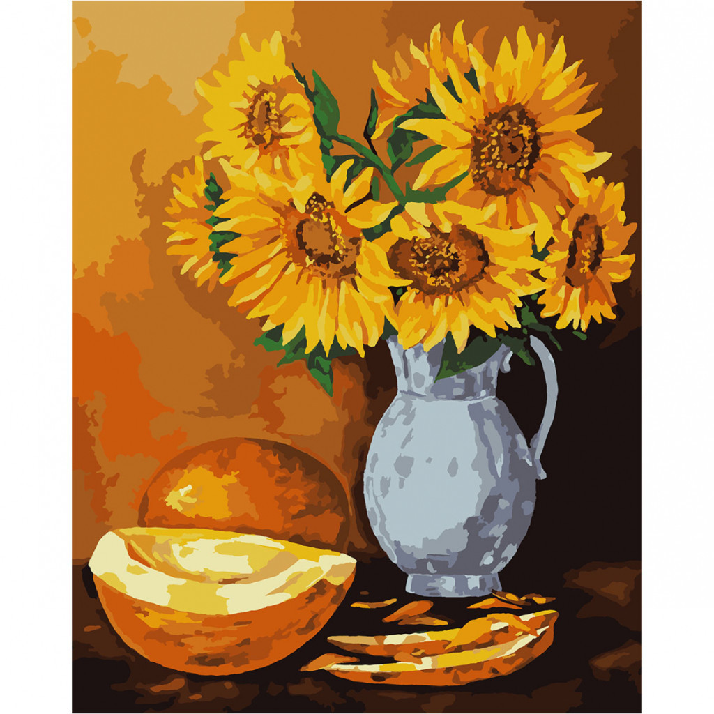 Картина по номерам Santi Соняшник у вазі 40х50 см (954801) - зображення 1