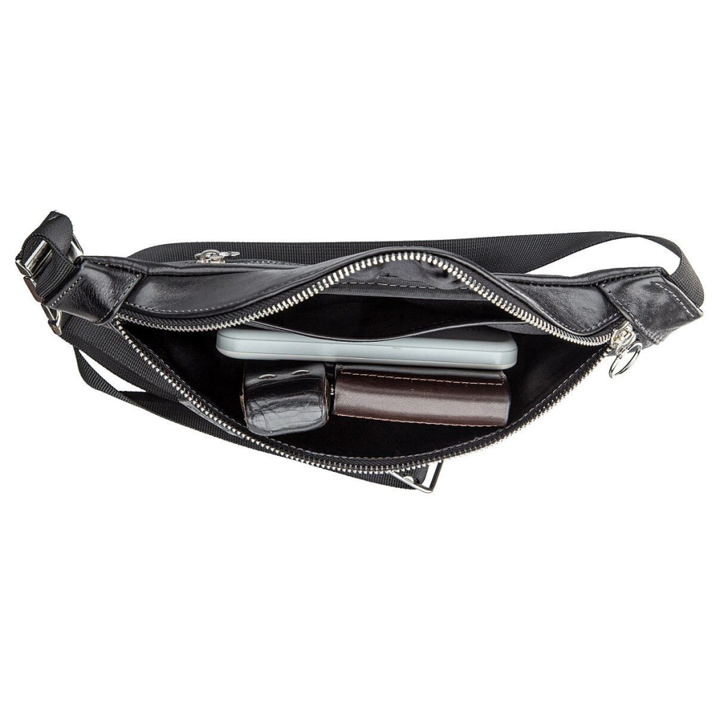 Сумка Grande Pelle Поясна Чорна (11140) - зображення 6