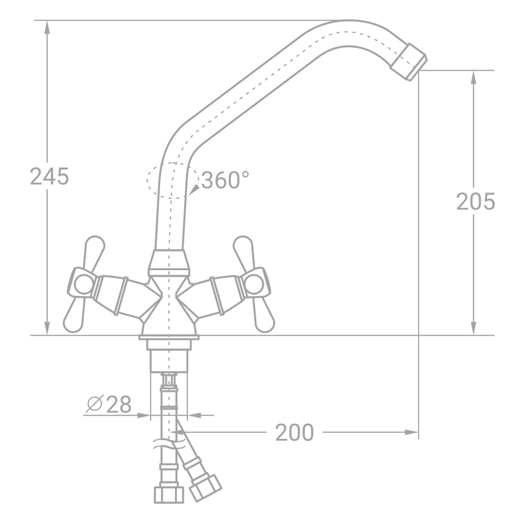 Змішувач TAU VD-4B161C - зображення 2