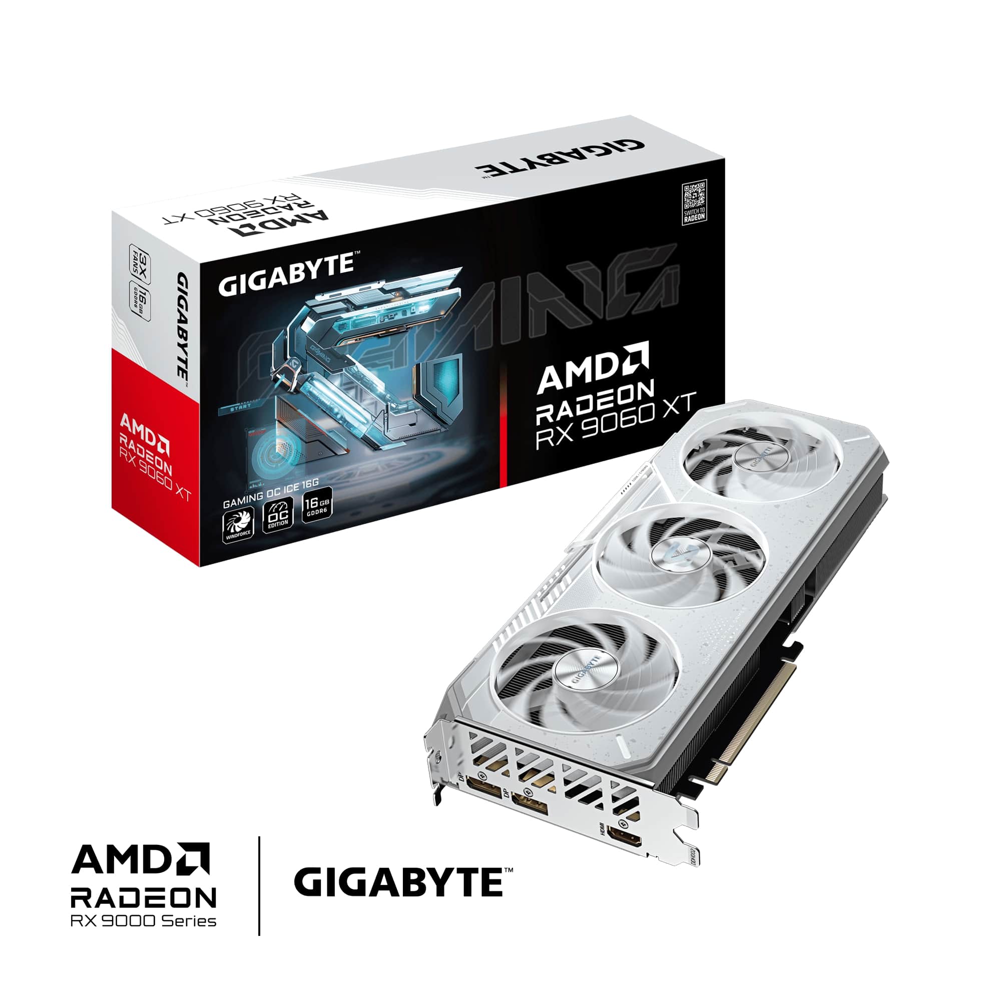 Відеокарта AMD Radeon RX 9060 XT 16GB GDDR6 Gaming OC Ice Gigabyte (GV-R906XGAMINGOCICE-16GD) - изображение 2