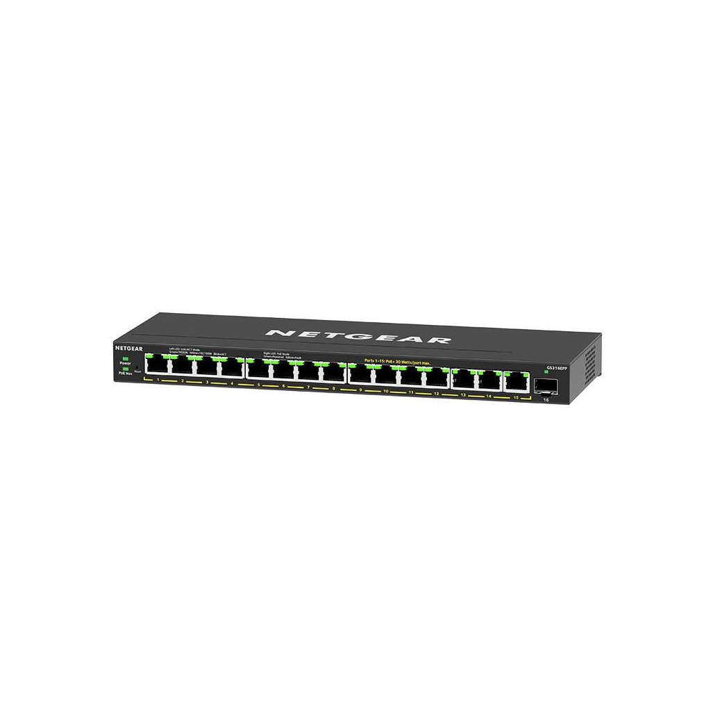 Комутатор мережевий Netgear GS316EPP-100PES - зображення 2