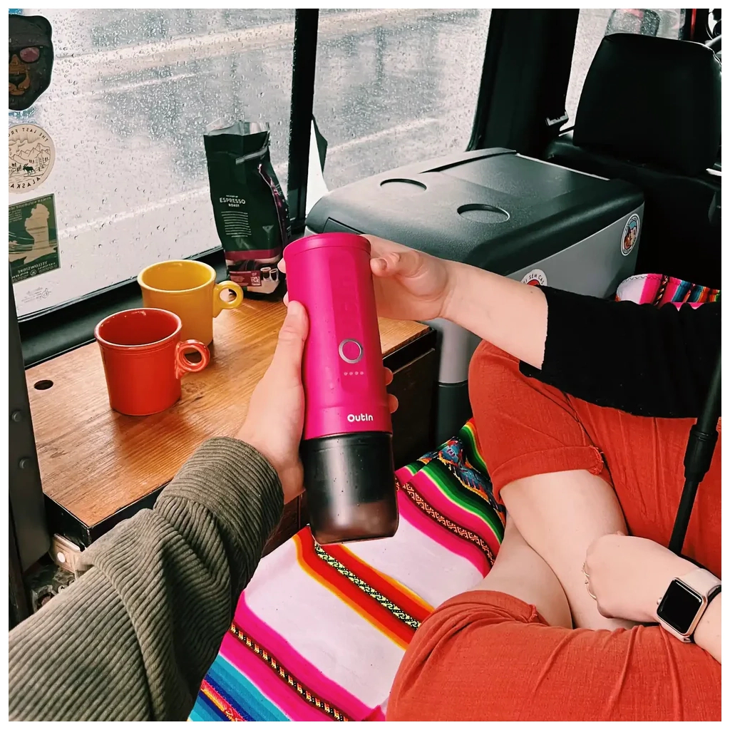 Кавоварка кемпінгова Outin Nano Espresso Machine OTEM-01 Crimson Red (OTEM-01-CR) - изображение 8