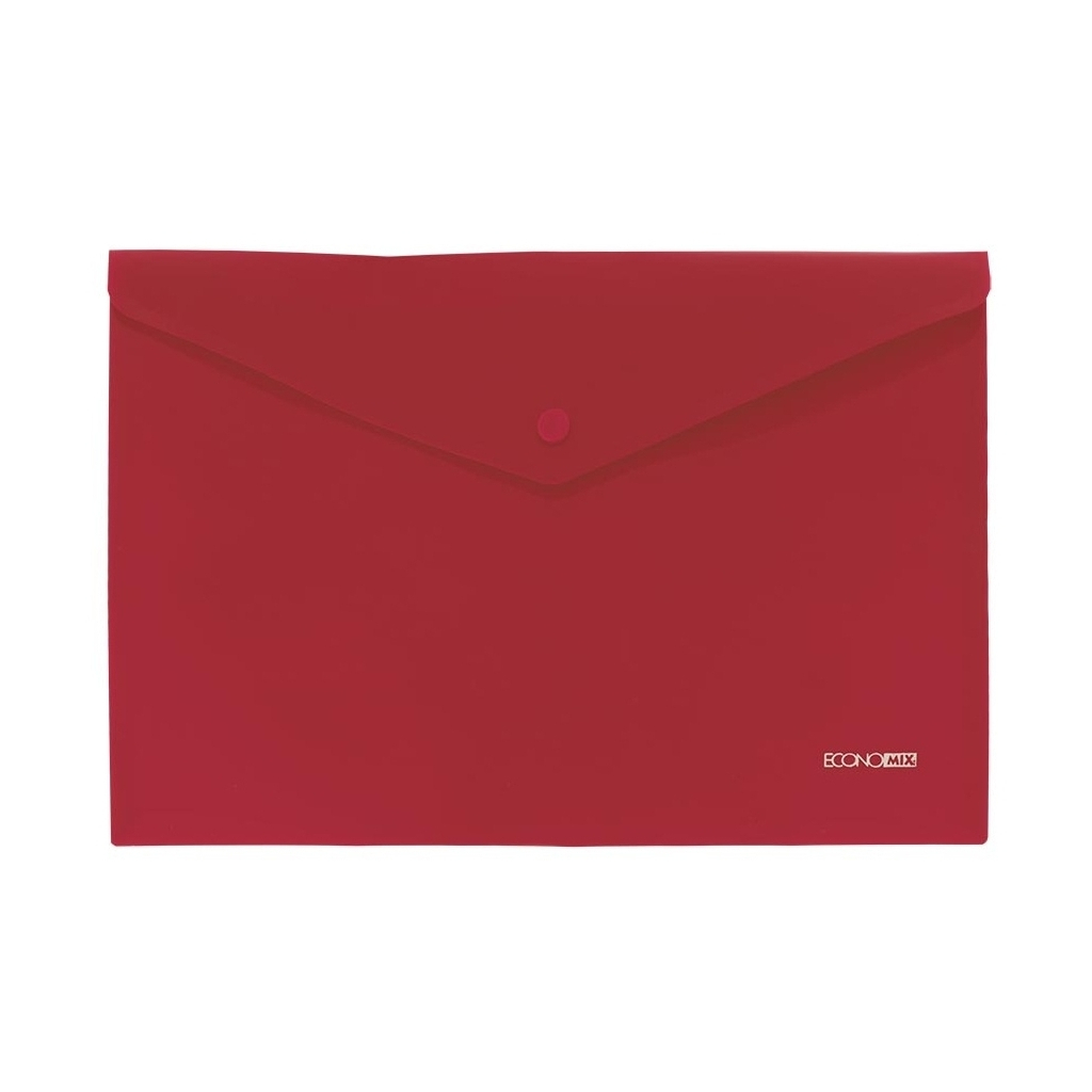 Папка - конверт Economix А4 180 мкм, непрозора, фактура "помаранч", червона (E31305-53) - зображення 1