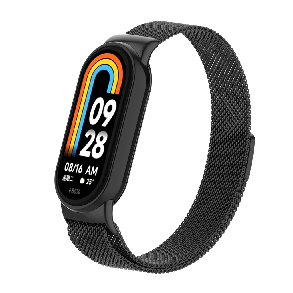 Ремінець до фітнес браслета Armorstandart Milanese Magnetic для Xiaomi Smart Band 10/9/8 Black (ARM86890) - зображення 1