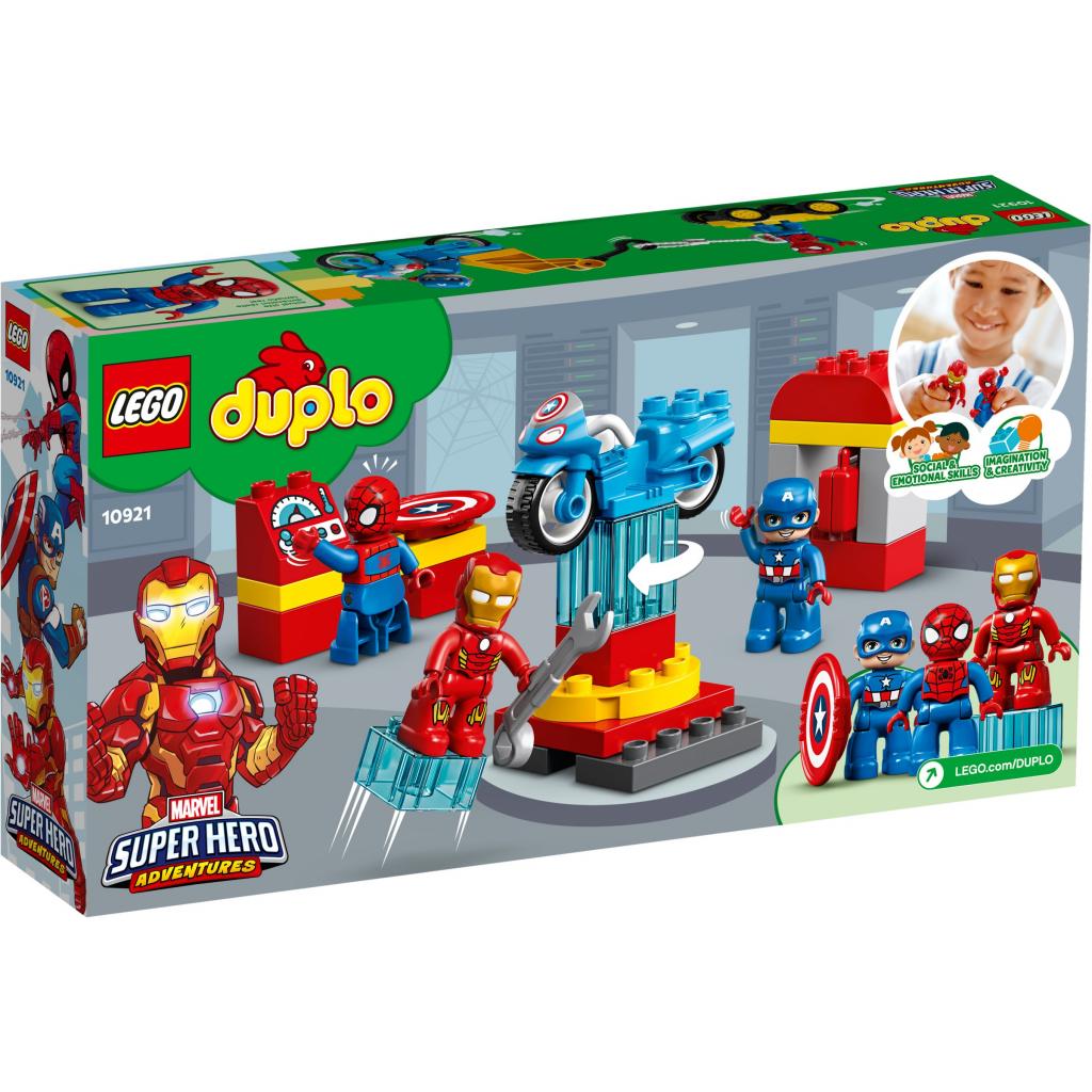 Конструктор LEGO DUPLO Super Heroes Marvel Comics Лабораторія супергероїв 30 деталей (10921) - зображення 4