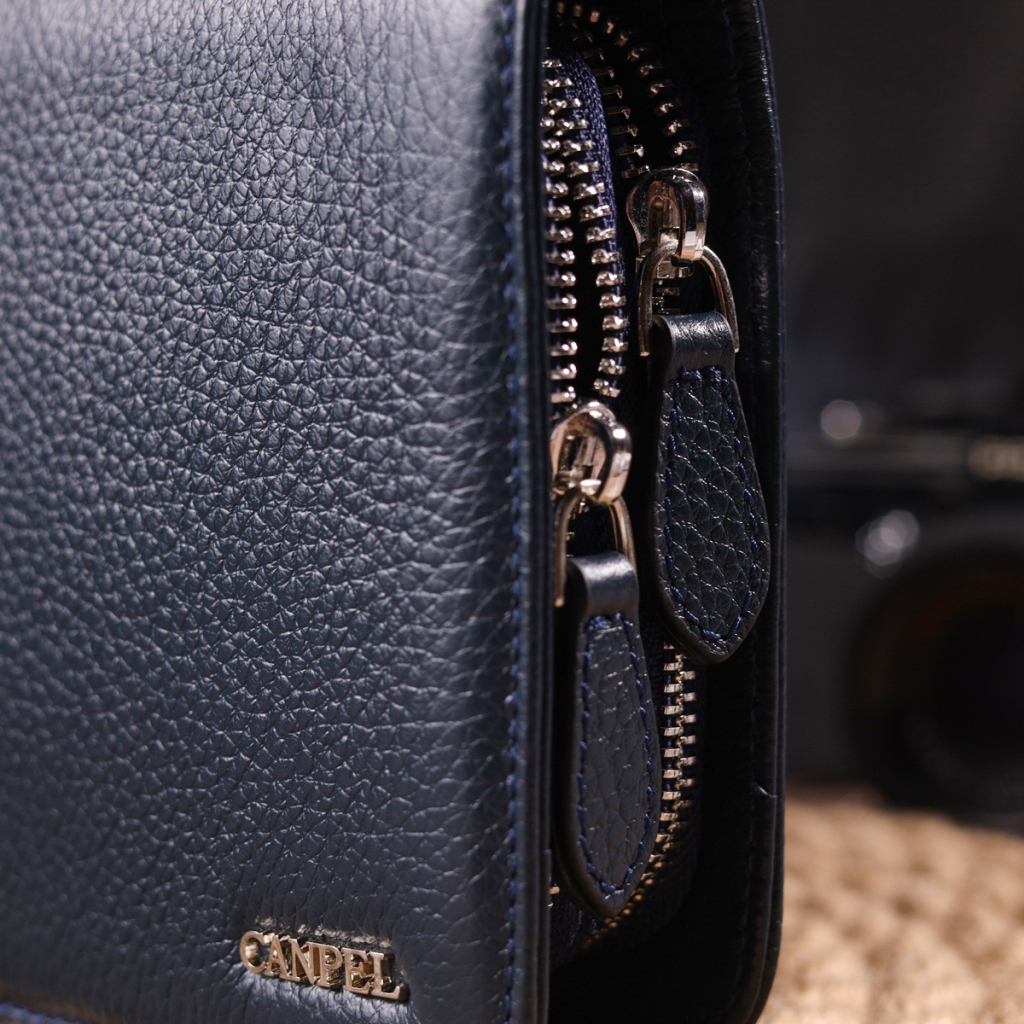 Сумка Canpellini З натуральної шкіри Синя (21568) - зображення 12