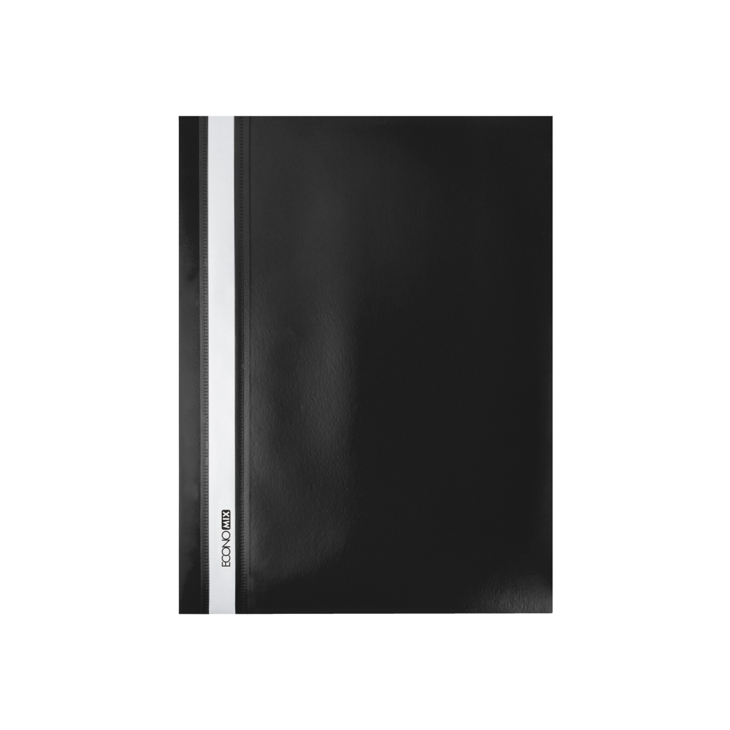 Папка-швидкозшивач Economix А4 без перфорації, фактура "помаранч", чорна (E31509-01) - зображення 1